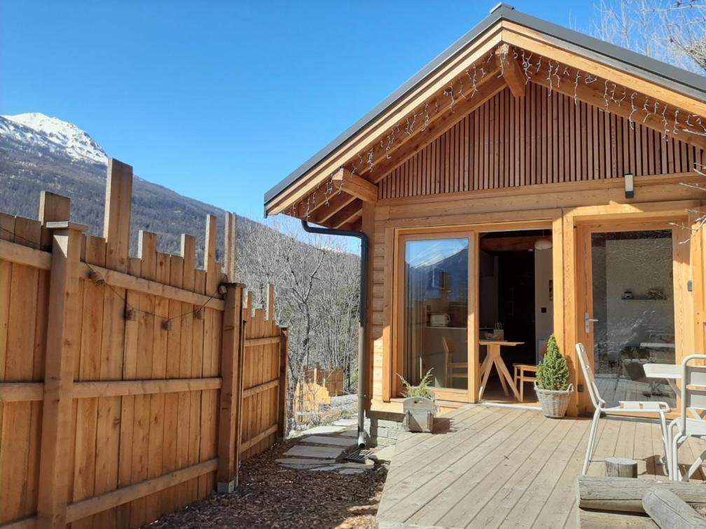 Petit Chalet Neuf Independant 2 Pers "La Cabane De Jean " Briançon Buitenkant foto